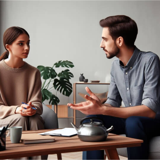 Мужчина на приеме психолога